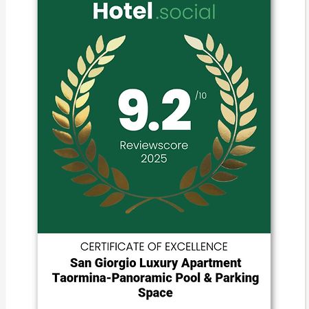 San Giorgio Luxury Apartment Taormina-Panoramic Pool & Parking Space Exterior foto
